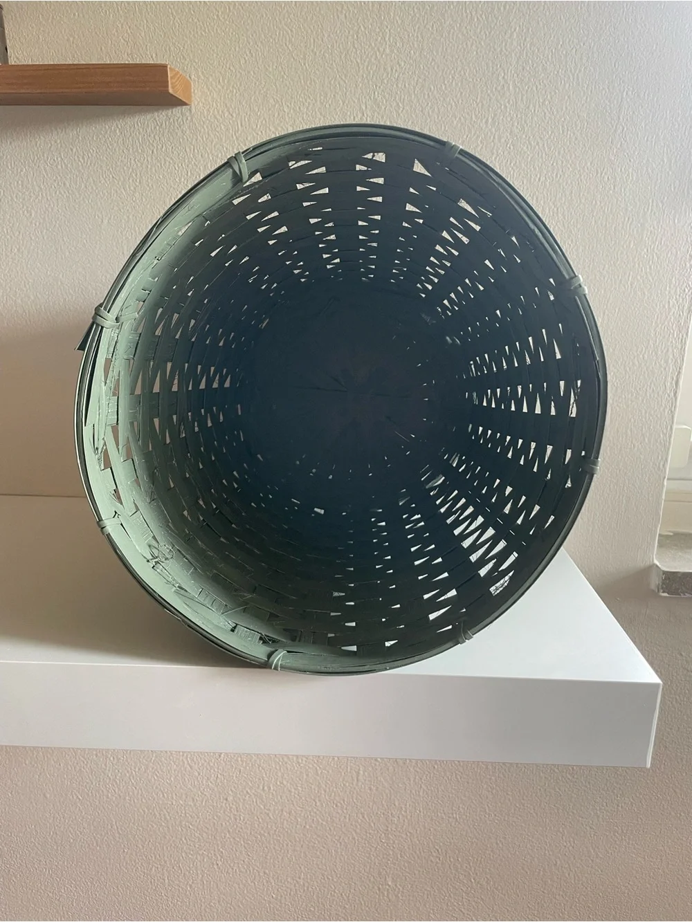 Green Woven Wicker Basket